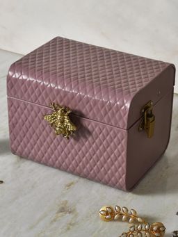 Living With Elan - Purple vintage Style Metal Long Trunk