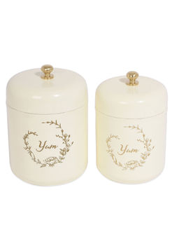 Living With Elan - Tea and Sugar Curved Canisters (Set Of 2)