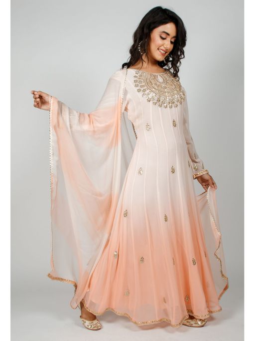 slim fit dress slacks Buy White Glitter Printed Pure Cotton Anarkali Kurta with Embroidery Online  for Woman