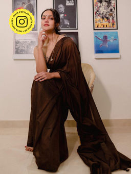 Eternity by Sakshi - Coco Butter Saree with running blouse