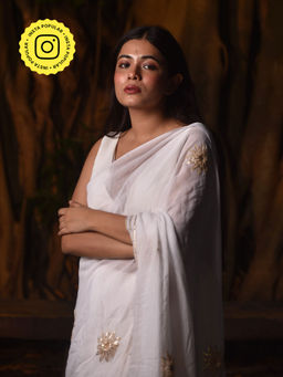 Eternity by Sakshi - Chandani White Saree