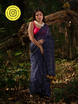 Eternity by Sakshi - Blue Parallel Universe Saree
