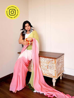 Eternity by Sakshi - Pink Tie and Dye Saree