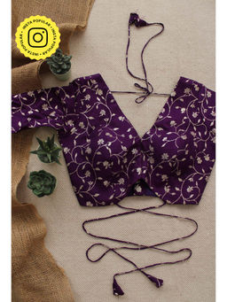 Eternity by Sakshi - Purple Brocade Stitched Blouse