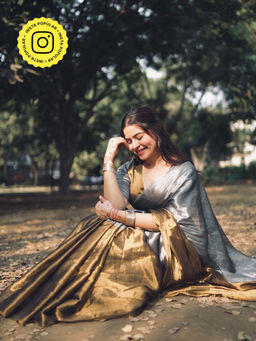 Eternity by Sakshi - Chandi Sona Saree without Blouse
