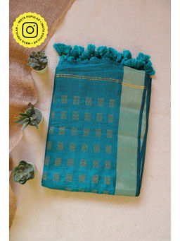 Eternity by Sakshi - Teal Green Meher Saree with Unstitched Blouse
