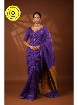 Eternity by Sakshi - Purple Polka Saree