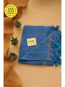 Eternity by Sakshi - Blue Noor Saree Without Blouse
