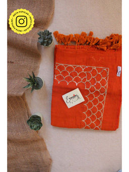 Eternity by Sakshi - Carrot Roshni Saree Without Blouse