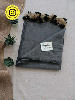 Eternity by Sakshi - Grey Smoke Breezy Saree Without Blouse