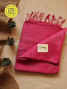 Eternity by Sakshi - Gulaabi Stripes Linen Saree with Unstitched Blouse