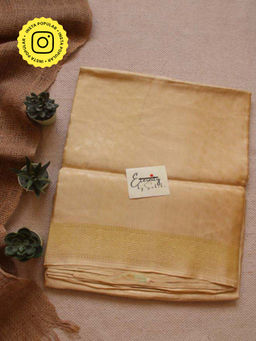 Eternity by Sakshi - Handwoven Nude Tissue Banarasi Saree with Unstitched Blouse