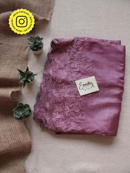 Eternity by Sakshi - Lilac Tussar Saree with Unstitched Blouse