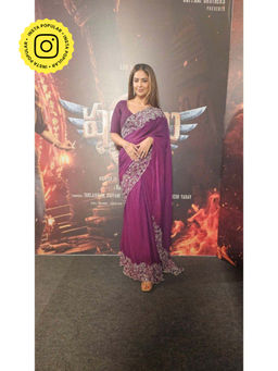 Eternity by Sakshi - Magenta Dilruba Saree Without Blouse