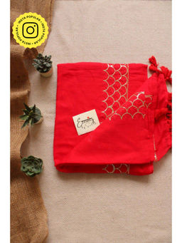 Eternity by Sakshi - Red Roshni Saree Without Blouse