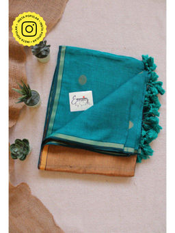 Eternity by Sakshi - Sea Green Polka Saree with Unstitched Blouse