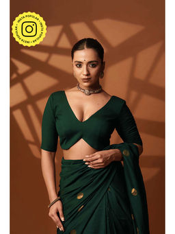 Eternity by Sakshi - Green Shadow Stitched Blouse