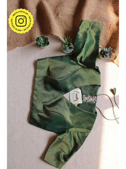 Eternity by Sakshi - Green Tissue Elastic Stitched Blouse