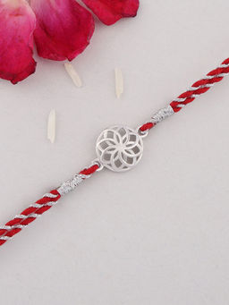 Ornate Jewels - 925 Silver Trendy Thread Rakhi for Brother with Roli Chawal