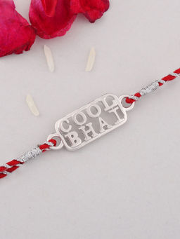 Ornate Jewels - 925 Silver Cool Bhai Thread Rakhi for Brother with Roli Chawal