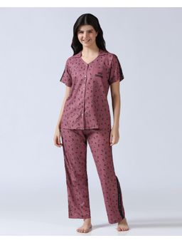 HOUSE OF COMFORT - The Mystery Girl Women Graphic Printed Nightsuit