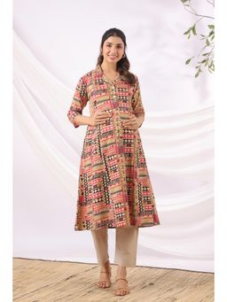 CRAFIQA - Boho Mosaic Cotton Maternity - Nursing Kurta