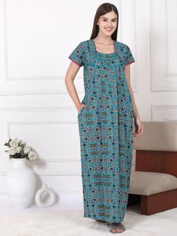 Sweet Dreams - Womens Printed Nightdress Green