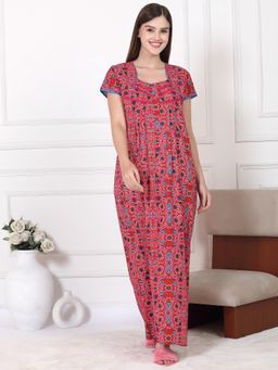 Sweet Dreams - Womens Printed Nightdress Pink