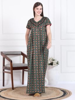 Sweet Dreams - Womens Printed Nightdress Green