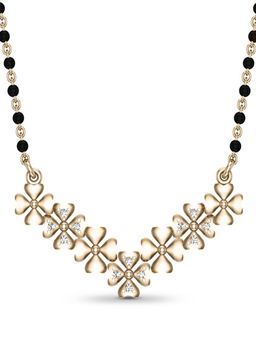 DISHIS - 14k BIS Hallmark Yellow Gold and Diamond Tanmaniya Pendant