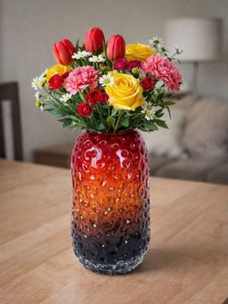 Smokey Cocktail - Royal Prism Glass Vase - Option A
