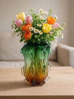 Smokey Cocktail - Ethereal Crystal Bloom Vase