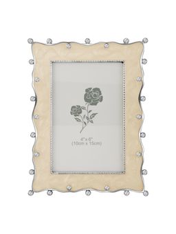 Momentz - Pearl Beige & Crystal Studded Photo Frame