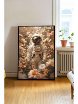 The Castle Decor - Astronaut Floral Wall Art