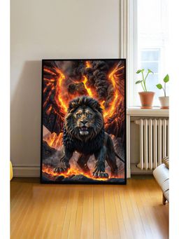 The Castle Decor - Fire Lion Power Wall Art
