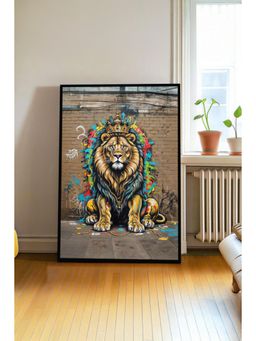 The Castle Decor - Graffiti Crowned Lion Wall Art