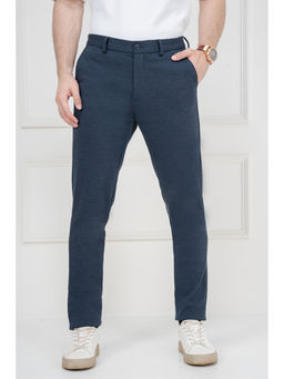 The Pant Project - Men Blue Polyester Slim Fit Trouser