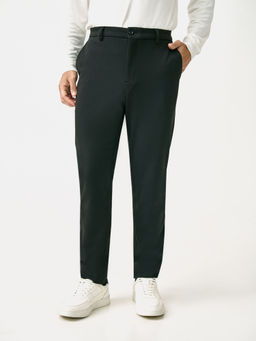 The Pant Project - Men Black Polyester Slim Fit Trouser