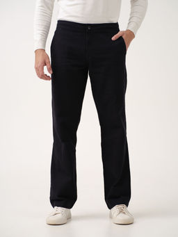 The Pant Project - Men Black Cotton Regular Fit Trouser