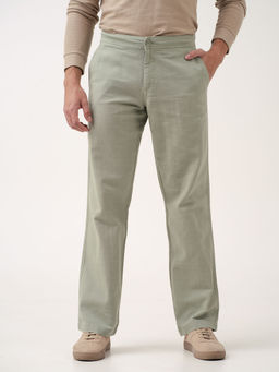 The Pant Project - Men Green Cotton Regular Fit Trouser