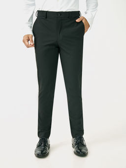 The Pant Project - Men Black Polyester Slim Fit Trouser