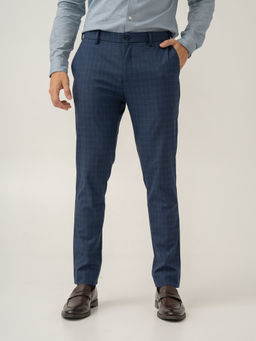 The Pant Project - Men Blue Polyester Slim Fit Trouser