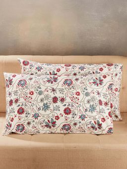 Fabindia - Nazm Hand Block Printed Cotton Pillow Cover (Pack of 2)