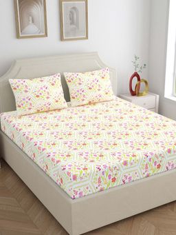 Dreamscape - 100% Cotton Bedsheet With 2 Pillow Covers