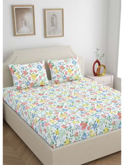 Home Ecstasy - 100% Cotton King Bedsheet With 2 Pillow Covers