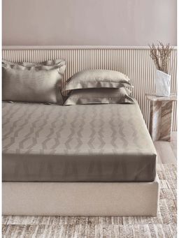 SANSAAR A D'DECOR BRAND LIVE CONSCIOUSLY - Moon Struck King Bedsheet with 2 Pillow Covers