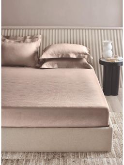 SANSAAR A D'DECOR BRAND LIVE CONSCIOUSLY - Jqd071-Ravel-Pink Tint King Bedsheet with 2 Pillow Covers