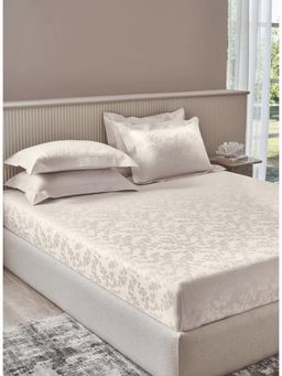 SANSAAR A D'DECOR BRAND LIVE CONSCIOUSLY - Bright White King Bedsheet with 2 Pillow Covers