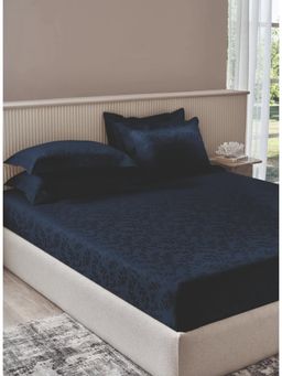 SANSAAR A D'DECOR BRAND LIVE CONSCIOUSLY - Blue Opal King Bedsheet with 2 Pillow Covers