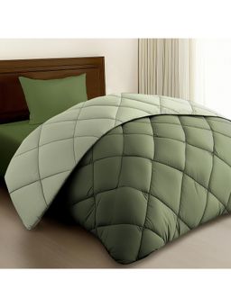 Story@Home - Solid Single Comforter For Ac Room (Olive Green & Sage Green)